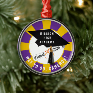 Cap Diploma Class of 2026 Graduation Metal Ornament