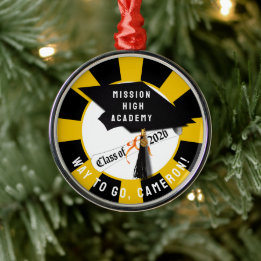 Cap Diploma Class of 2026 Graduation Metal Ornament