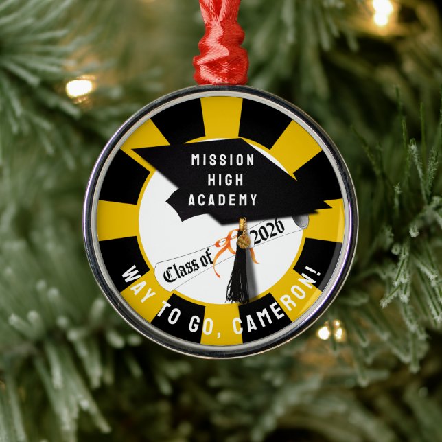 Cap Diploma Class of 2026 Graduation Metal Ornament (Tree)