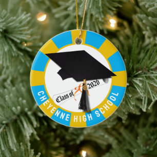 Cap Diploma Class of 2026 Photo Graduation Ceramic Ornament