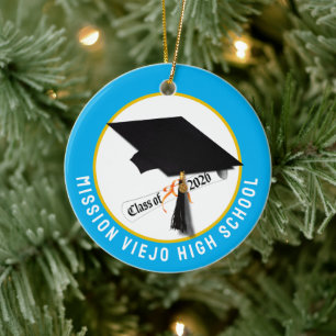 Cap Diploma Class of 2026 Photo Graduation Ceramic Ornament