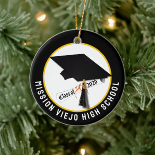 Cap Diploma Class of 2026 Photo Graduation Ceramic Ornament