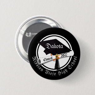 Cap Diploma Class of 2027 Graduation 2 Inch Round Button