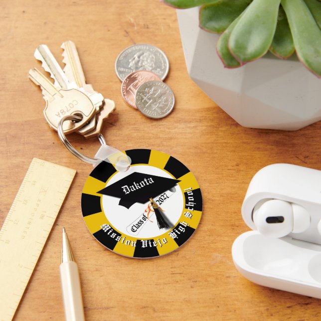 Cap Diploma Class of 2027 Photo Graduation Keychain (Desk)