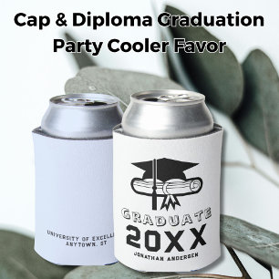 Cap & Diploma Graduation Party Cooler Favour