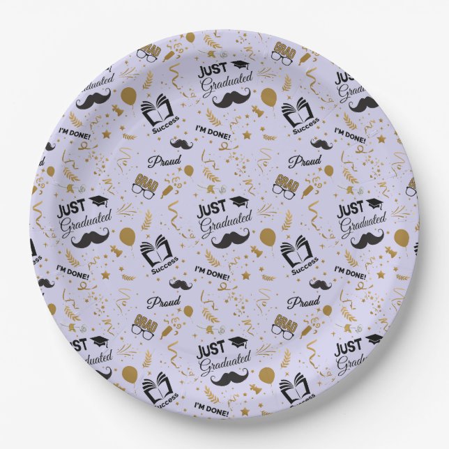 Cap Off the Celebration! Paper Plate (Front)
