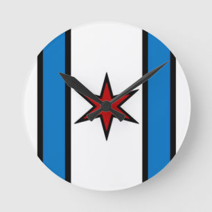 Cap Shield Wall Clotck Round Clock