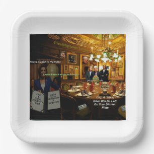 Cap & take paper plate