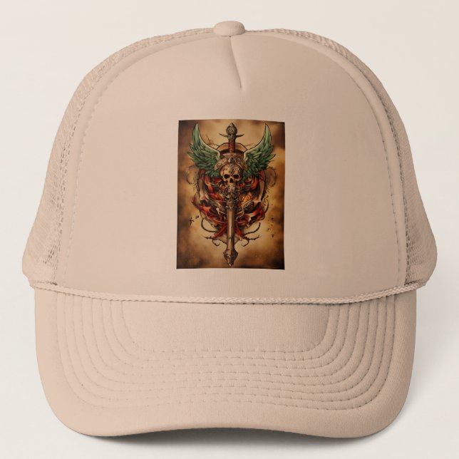 Cap with Antique Lobo Design (Front)