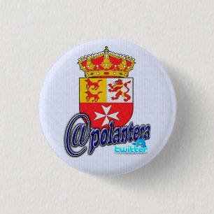 Cap with impervious 1 inch round button