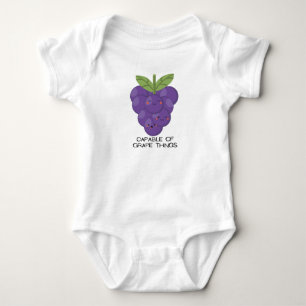 Capable of grape things - cute and funny clothes baby bodysuit