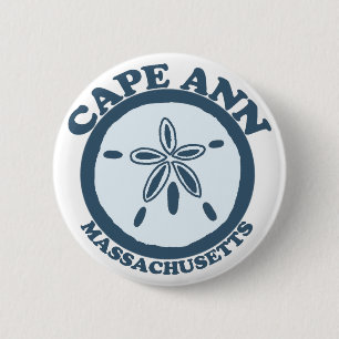 Cape Ann - Sand Dollar Design. 2 Inch Round Button