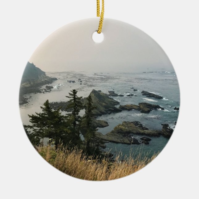Cape Arago State Park, Oregon Coast Ceramic Ornament (Front)