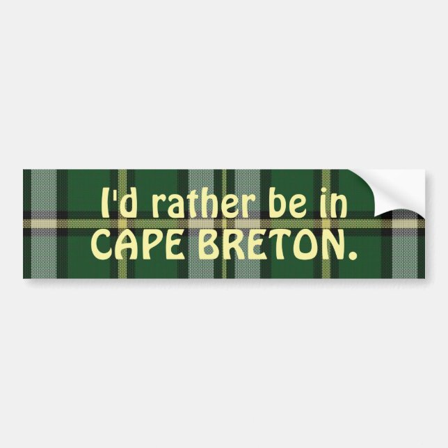 Cape Breton bumper sticker (Front)