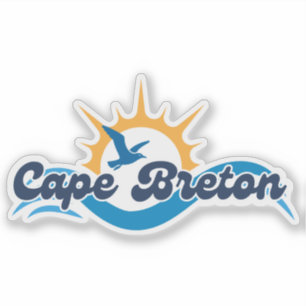 Cape Breton Gull & Wave Vinyl Sticker