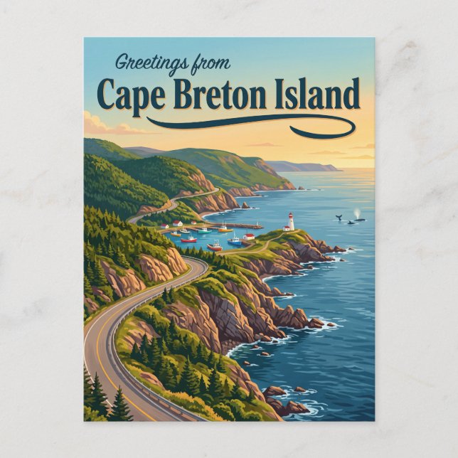 Cape Breton Island Canada Postcard (Front)