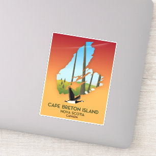 Cape Breton Island nova Scotia Canada map
