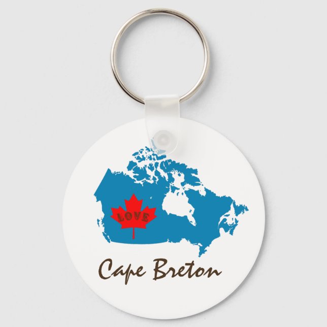 Cape Breton Nova Scotia Customize Canada keychain (Front)