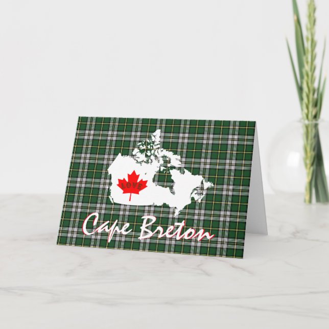 Cape Breton tartan Customize Love Canada card (Front)