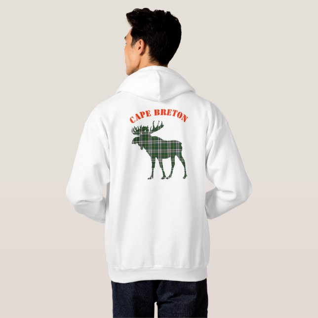 Cape Breton Tartan plaid moose customizable hoodie (Back Full)