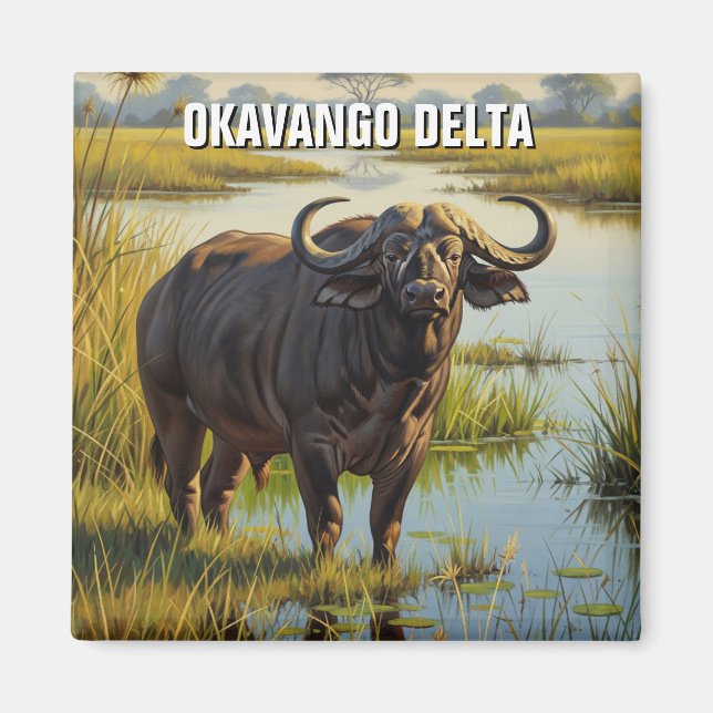 Cape Buffalo in Okavango Delta Botswana Magnet (Front)
