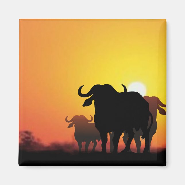Cape Buffalo Magnet (Front)