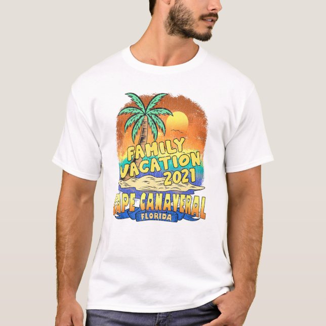 Cape Canaveral Florida Family Vacation 2021 Souven T-Shirt (Front)