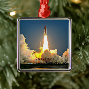 Cape Canaveral Florida Launch Pad Metal Ornament