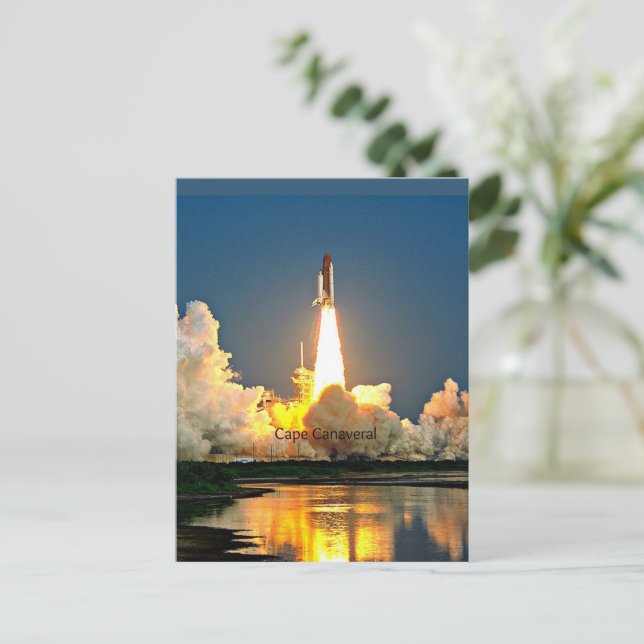 Cape Canaveral Florida Launch Pad Postcard (Standing Front)