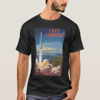 Cape Canaveral Florida Painterly Travel Art Retro