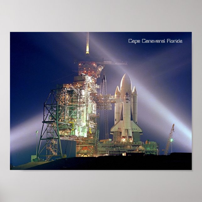 Cape Canaveral Florida Rocket Launch  Poster (Front)