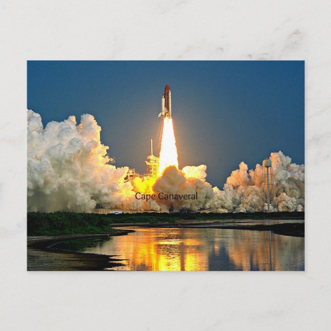 Cape Canaveral Launch Pad Labelled Postcard (Front)