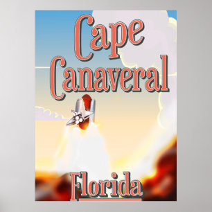 cape canaveral travel poster