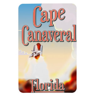 cape canaveral travel poster magnet
