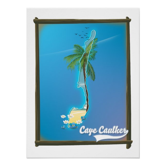 Cape Caulker Travel map Poster (Front)