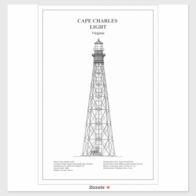 Cape Charles Lighthouse - Virginia - BD (Sheet)