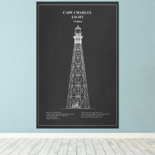 Cape Charles Lighthouse - Virginia - PD Canvas Print