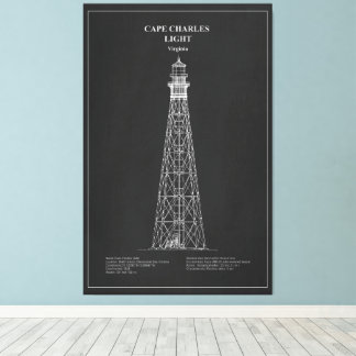 Cape Charles Lighthouse - Virginia - PD Canvas Print