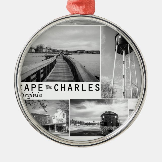 Cape Charles. Metal Ornament (Front)
