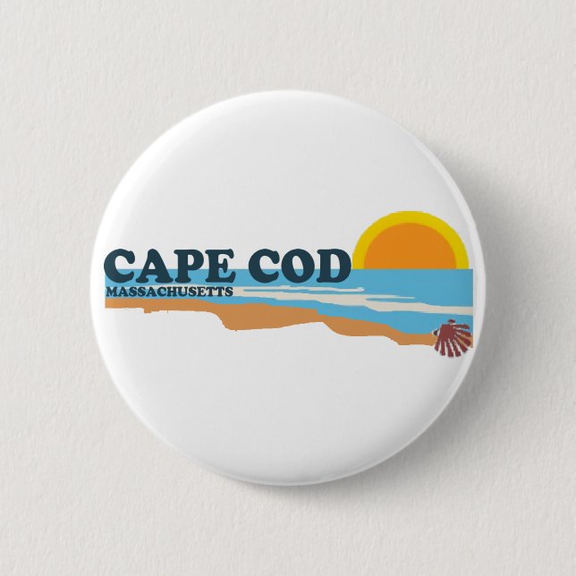 Cape Cod. 2 Inch Round Button (Front)