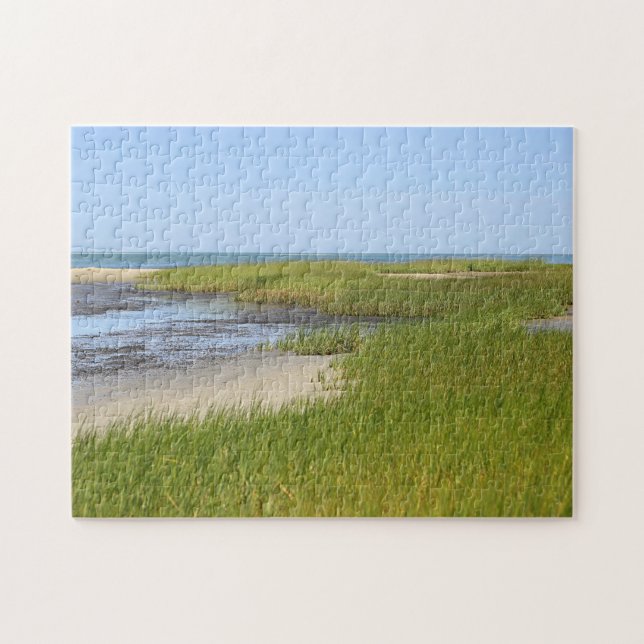 Cape Cod Bay ocean beach Jigsaw Puzzle (Horizontal)