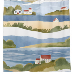 Cape Cod Bay   Ocean Shore Coastal Watercolor