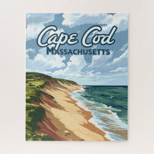 Cape Cod Beach Seashore Massachusetts Blue  Jigsaw Puzzle