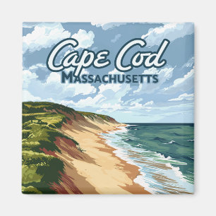 Cape Cod Beach Seashore Massachusetts Blue  Magnet