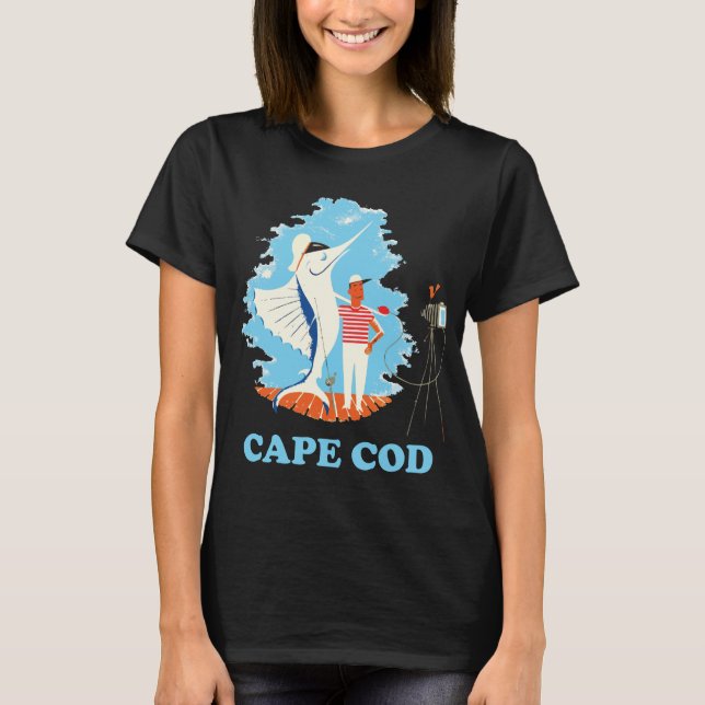 Cape Cod Big Catch Blue Travel T-Shirt (Front)