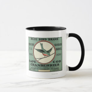 Cape Cod Blue Bird Brand Cranberry Label Mug