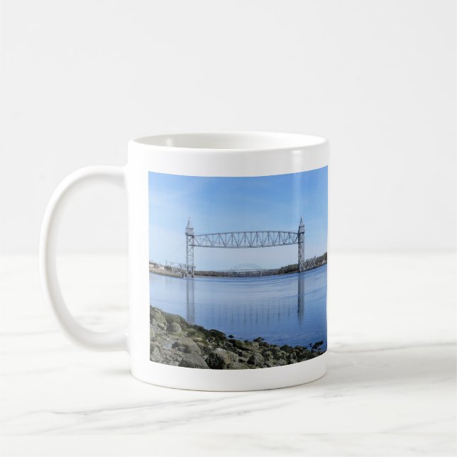 Cape Cod Canal Railroad Bridge Coffee Mug (Left)