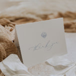 CAPE COD COASTAL Seashell Wedding Photo Thank You Card<br><div class="desc">CAPE COD COASTAL,  folded wedding photo thank you card. Features,  scallop seashell illustration,  template text lines for your names and personalized message in light coastal blue typography with white colour backgrounds.</div>