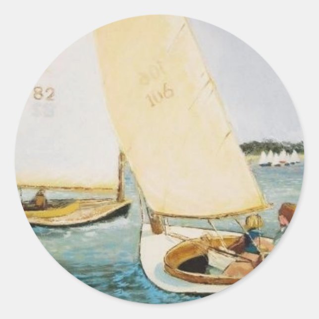 CAPE COD DAY RACING CLASSIC ROUND STICKER (Front)