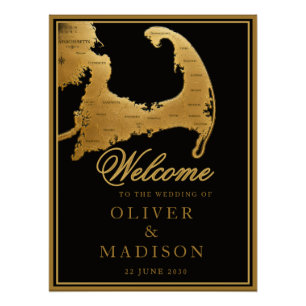 Cape Cod Destination Wedding Welcome Poster